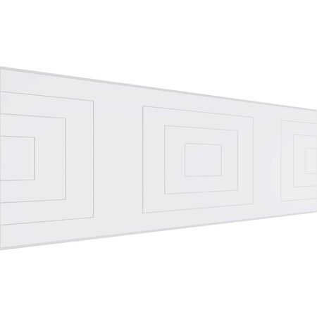 Ekena Millwork Set of Four Panels for 94 1/2"W x 32 1/4"H Mid Century Modern Fretwork Wainscot Wall Paneling WPKP16X01X47MCM